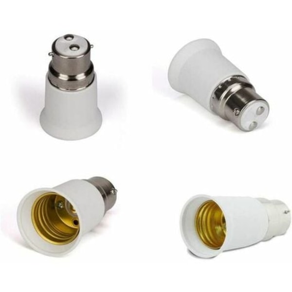 Set med 6 B22 till E27 lamphållare - LED-lampadaptrar