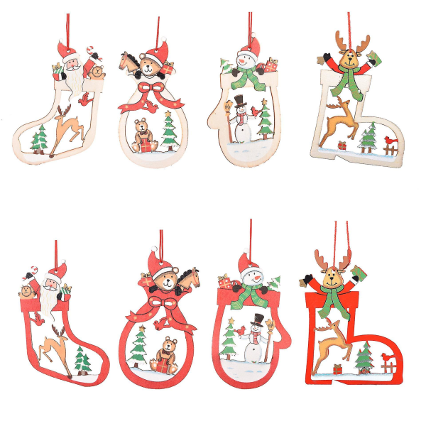 Julgransprydnader Trä Estetiska hängande dekorationer