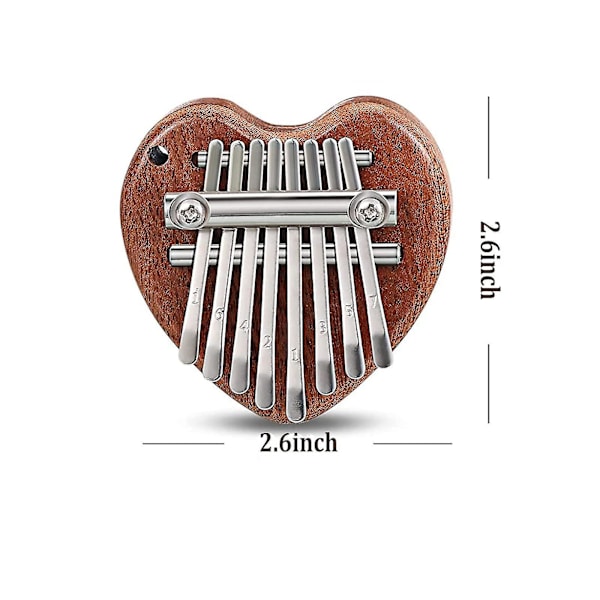 Mini Kalimba Massivt Trä 8-tangenters Finger Piano Bärbar Tum Piano Musik Tum Piano Med Snöre Suita