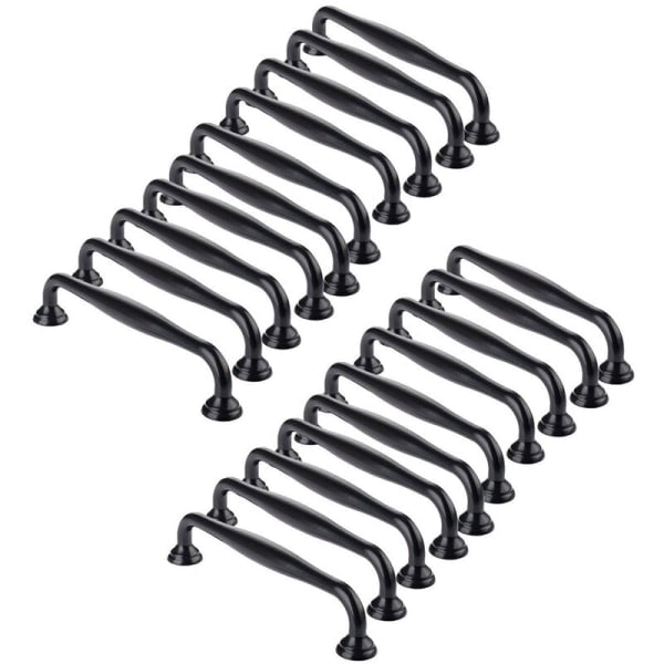 Svarta Skåpshandtag 96mm CC (20-pack) - Kök/Lådhandtag