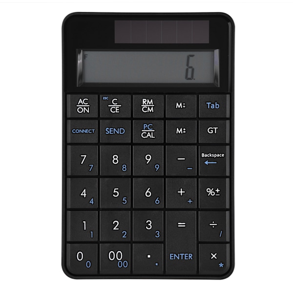 Mini 2.4G USB Trådlöst 2-i-1 29-tangenters Numeriskt Tangentbord Tangentbord och Miniräknare med LCD-Skärm