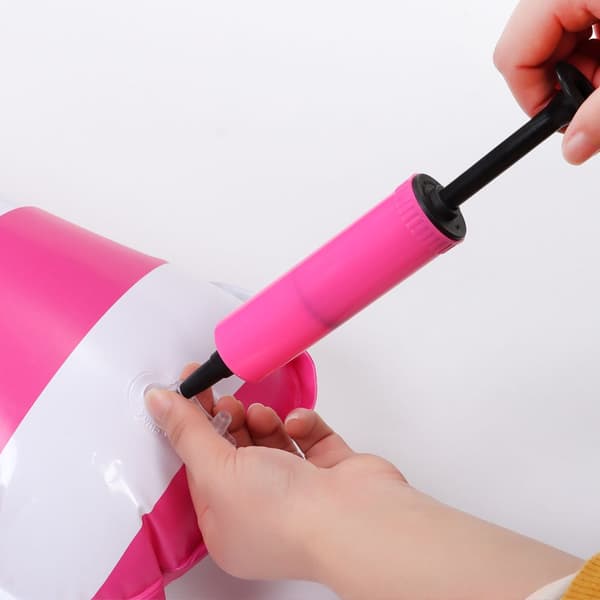 Oppustelig flydende række flydepool seng poolstol Stripe rose red