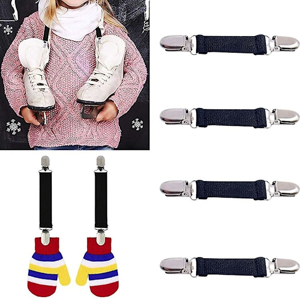 6 st Vintervantar Klämmor Elastiska Rostfria Handskklämmor