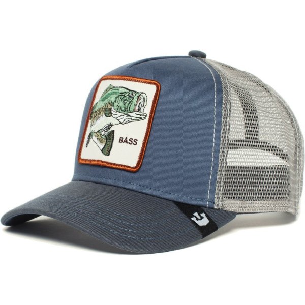 Mesh-broderad djurhatt Snapback Hat fish 3