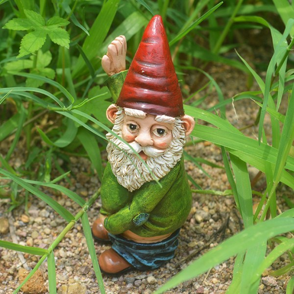 Havegnom Humor Havestatue Polyresin Havegnomstatue Til Indendørs Eller Udendørs Dekoration