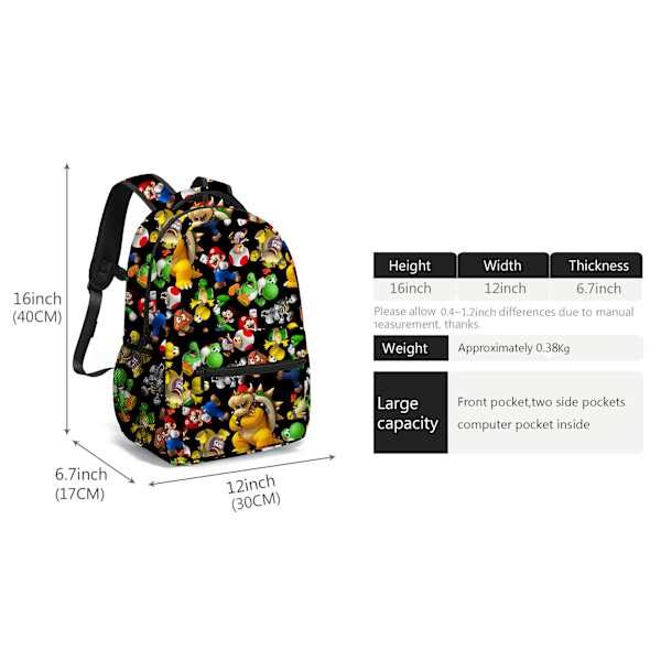 Mario Student Ryggsekk F6