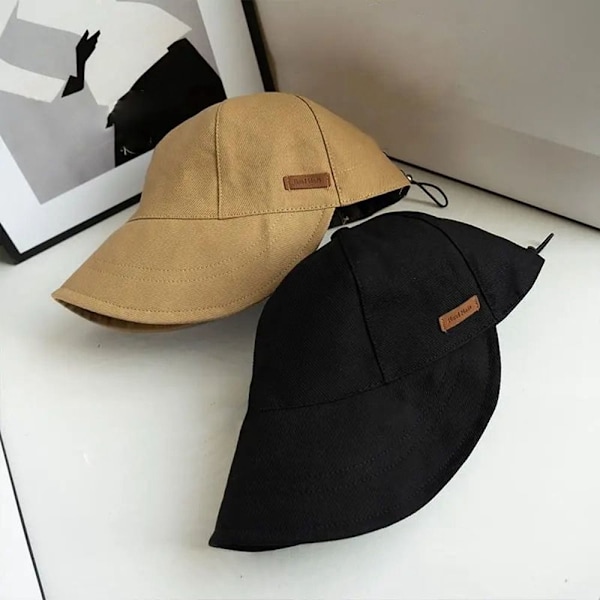 Denim Bucket Hats Dam Sommarmössa SVART Black