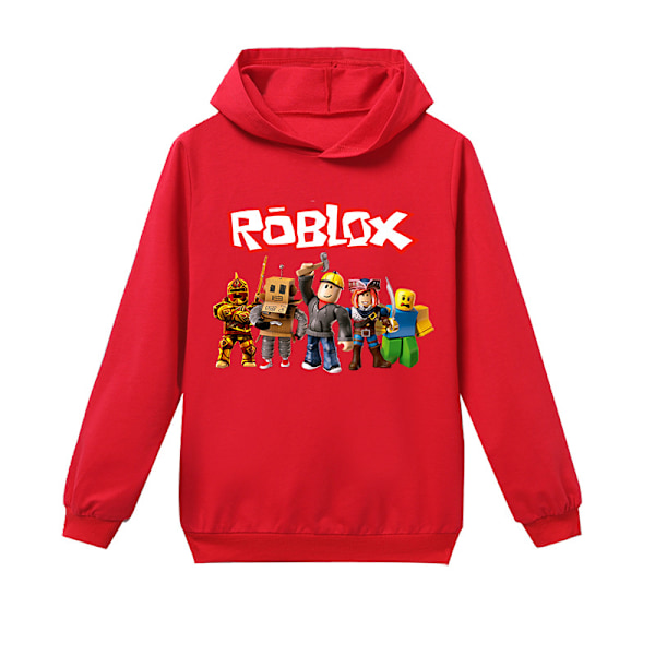 Roblox Hoodie til børn Yderbeklædning Trøje rød red 130cm