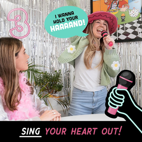 Familjekaraoke Spel 8+ År, 2-10 Spelare - Brädspel För Dåliga Sångare - För Roliga, Högljudda Spelkvällar, Födelsedagsfest, Barnpresent