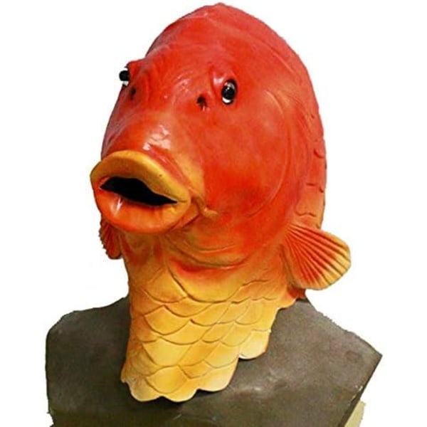 Fisk Maske Halloween Kostume Partydyr Fuld Hoved Cosplay Rekvisitter Latex Voksenmasker Red