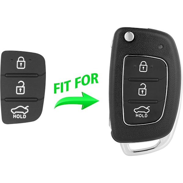 Hyundai i20 i30 ix20 ix35 Tucson Santa Fe 3-Knapps Fjärrnyckel