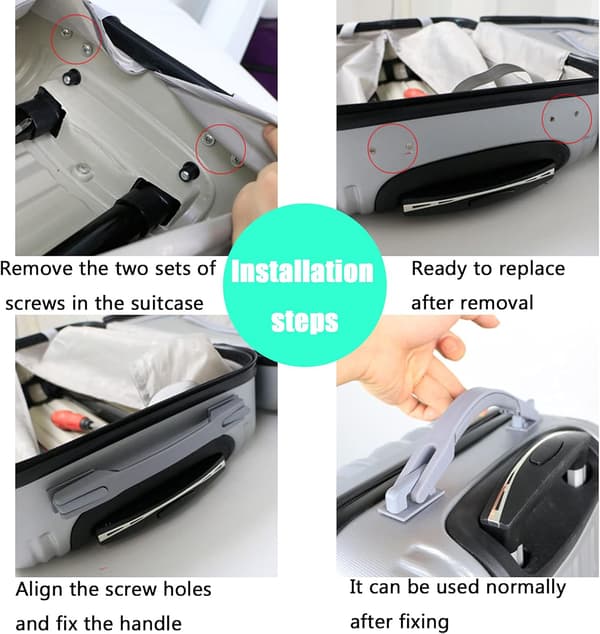 2 Pieces Suitcase Replacement Handle, Suitcase Handle Replacement