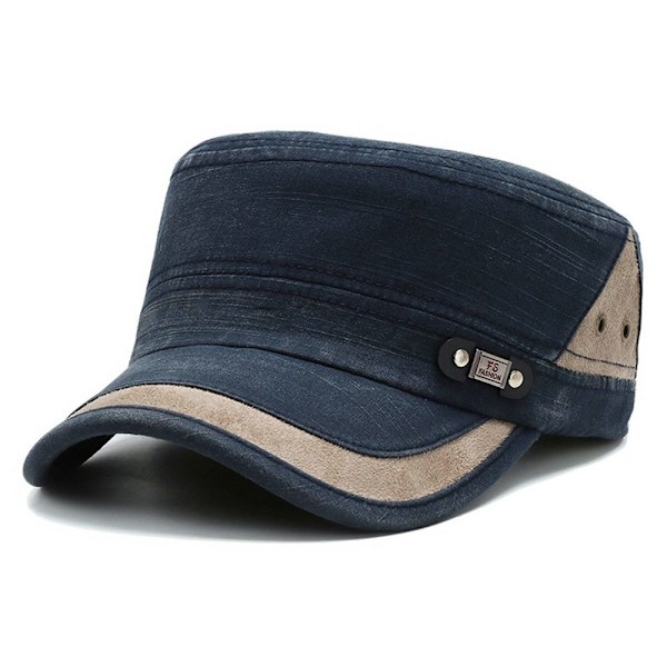 Sommar Kamouflage Arméhatt Män Camo Militär Cadet Combat Fiske Baseball Cap Navy blue