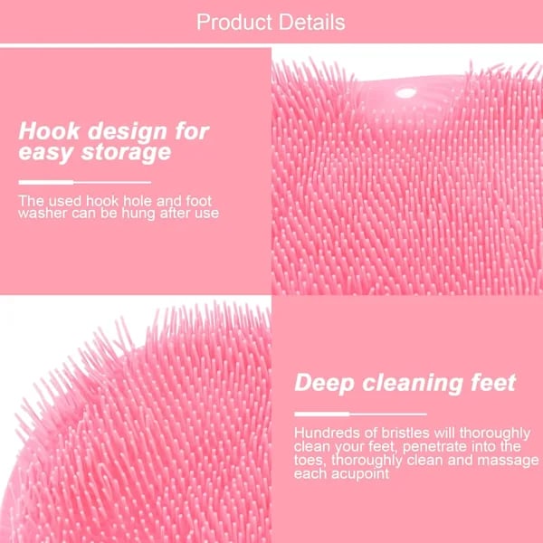 2-pack silikon fotborstar med massageborst - Duschskrubbare & pedikyrverktyg