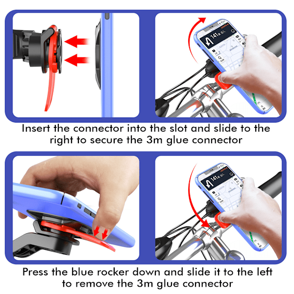 Quad-Lock Out Front Bike Twist Cradle Sykkeltelefonholder