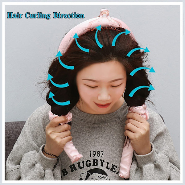 Satin Heatless Curling Set for hår, perfekte krøller, ingen skade blue