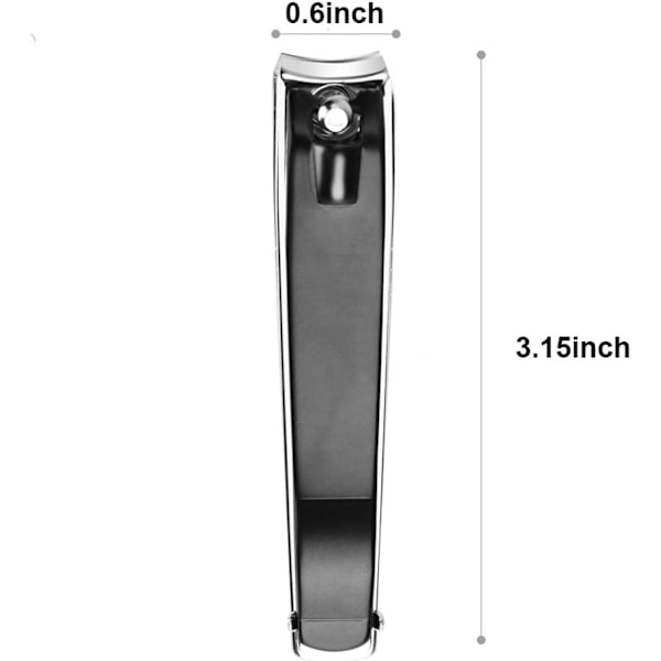 Stor nagelklippare set, 2 st premium rostfritt stål fingernagel & tånagelklippare böjd blad med skarp och robust blad