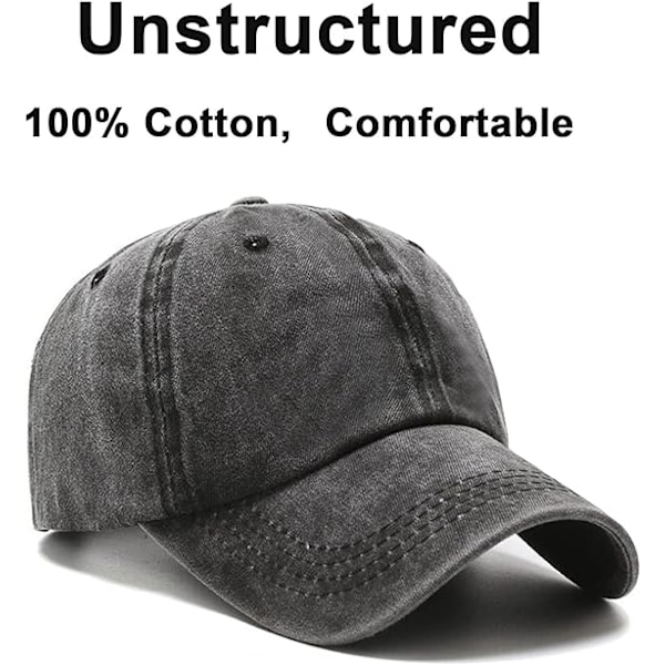 Baseball Cap Golf Dad Hat Justerbar Original Klassisk Lav Profil Bomuldshat Ukonstrueret Almindelig Kasket Mænd Kvinder