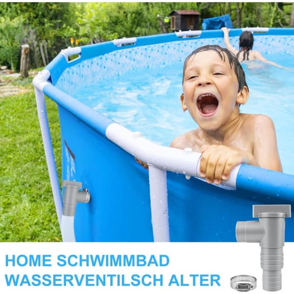 2 stk. Afspærringsventiler til Pool 32mm Poolvedligeholdelse