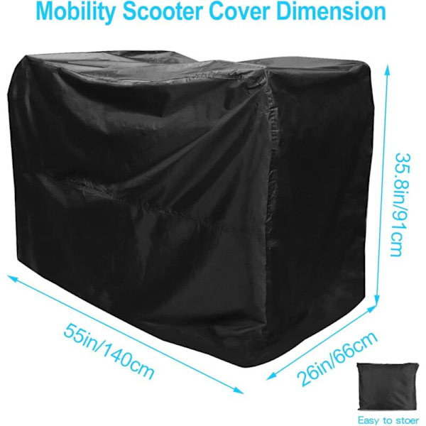 Vedenpitävä skootterin suojus 140x66x91cm - 210D Oxford sadesuoja