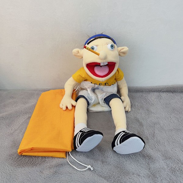 Käsiukkelit varastossa, hauskoja pehmoleluja pojille, kangasnukkeja, jeffy sormiukkeli Phoebe puppet