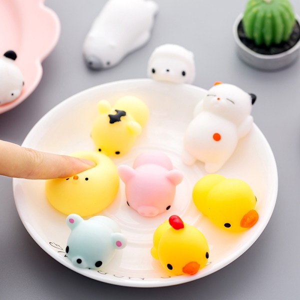 20 kpl satunnaisia söpöjä eläimiä Mochi Squeeze Toys Mini Soft Squeeze Toy Hand Toy lapsille