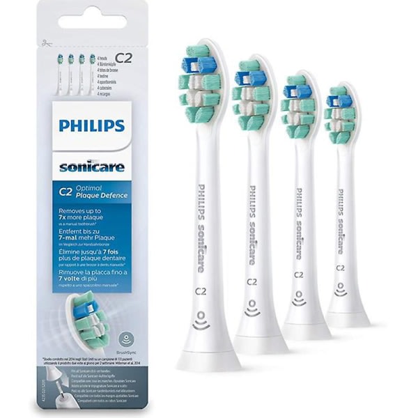 4 uds. udskiftningsbørstehoveder til Philips Sonicare C1 C2 G2 W2 Proresults Optimal Plaque Control