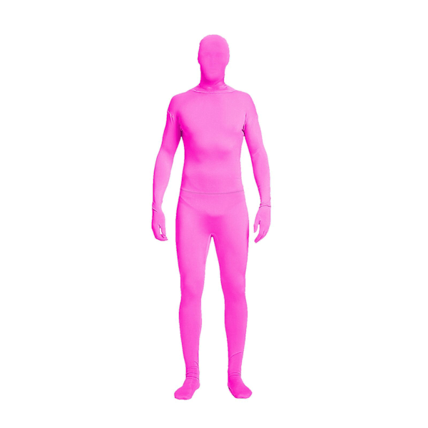 Festdräkt Osynlig Morph Suit Vuxen Herr Dam Full rosröd 0 rosröd rosröd rose red 180CM