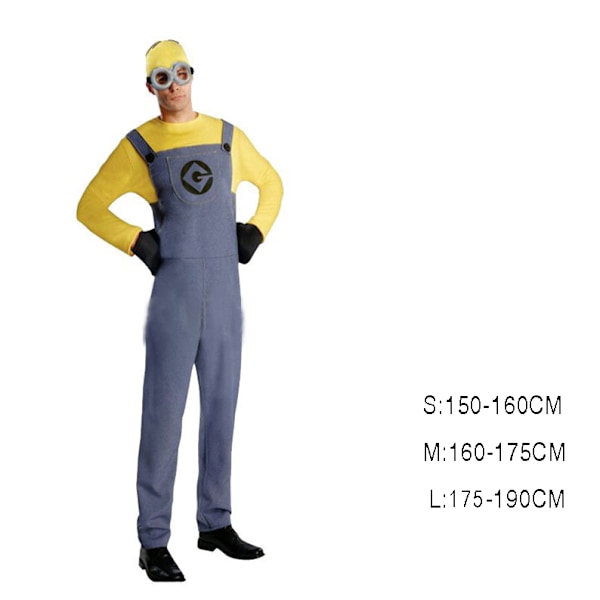 Anime Minion Familjekostym för Cosplay - Pojke, Flicka, Klänning, Jumpsuit, Män men L