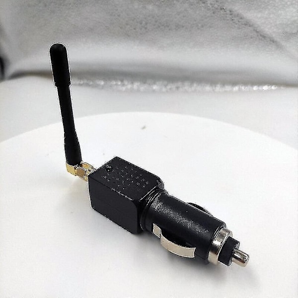 2W 12V Bilströmsförsörjning med GPS-signalsköld Svart
