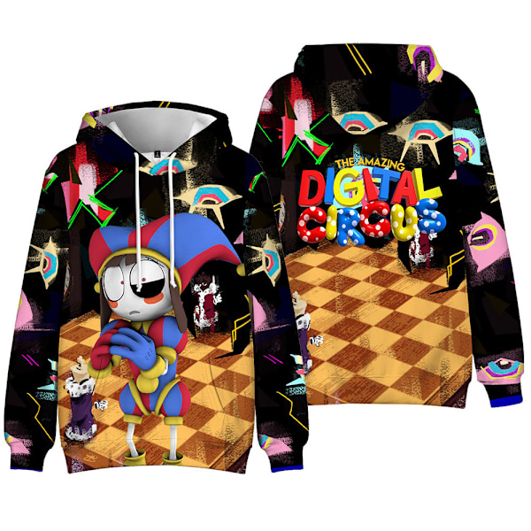 Barn The Amazing Digital Circus Pojkar Hoodies Långärmade Toppar E E 130cm