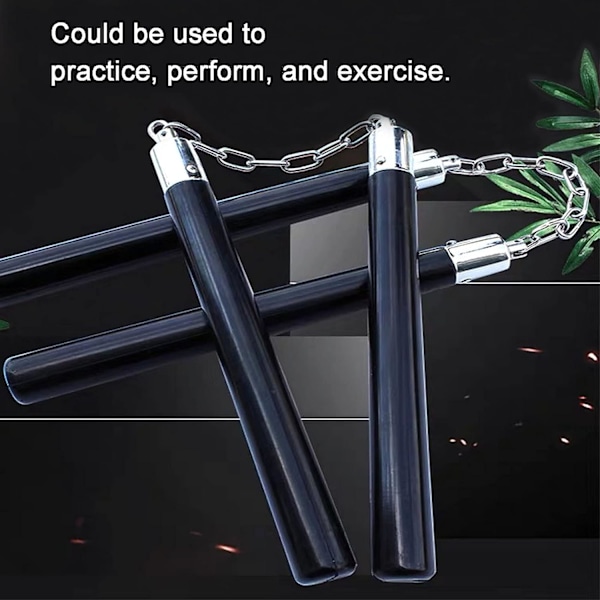(1 st) Nunchucks Säker Solid Gummi Tränings Nunchucks Nunchakus med Stålkedja och Kullager System, Övning, Träna