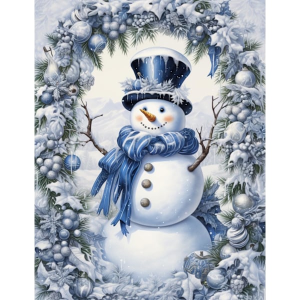 Snowman Diamond Art Painting Kits for Adults & Kids Beginner, Christmas Diamond Art for Full Round Drill, DIY Paint with Diamond Dots12 * 16 inch