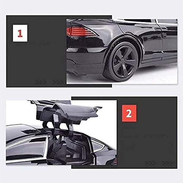 Nyår Jul 4-dörrars Tesla fjärrkontroll bil barnleksak julklapp (JS)