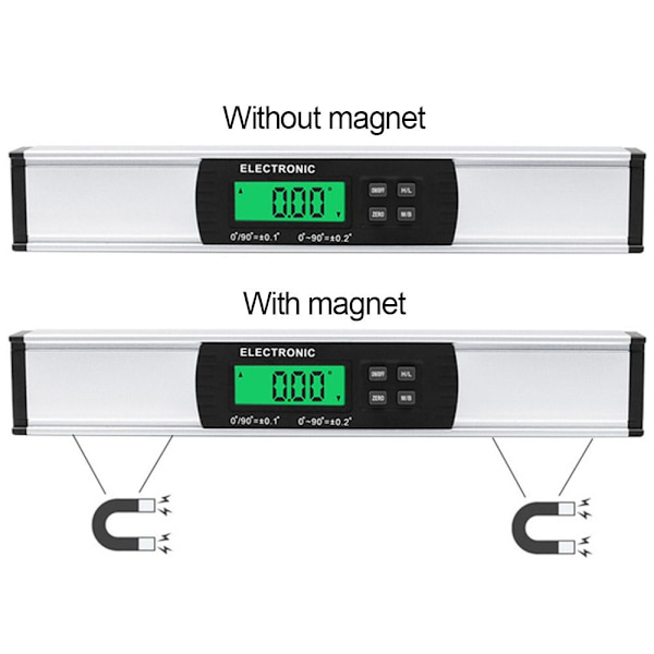 Digitalt elektroniskt vattenpass med magnet With magnet With magnet