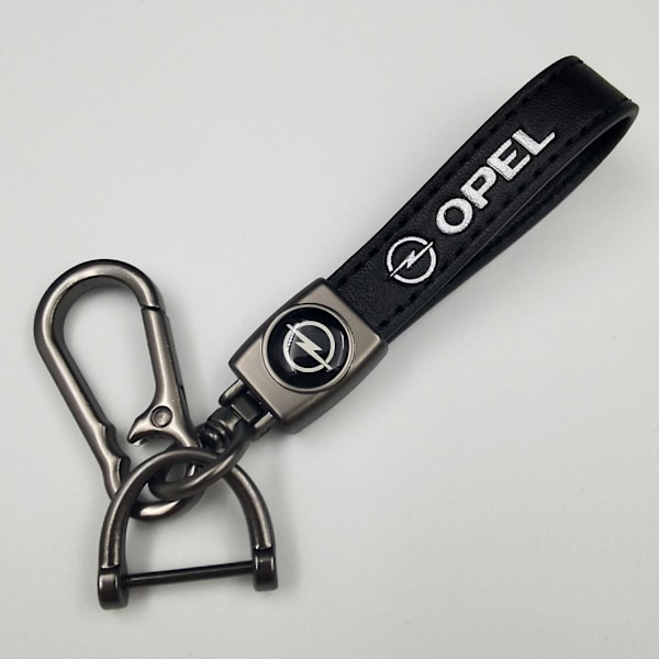 Bil Läder Cykel Nyckelring Metallfinish | Kraftig Nyckelring | Nyckelring Och Krokbeslag Pistol Färg Hårdvara Gun Color Hardware Opel