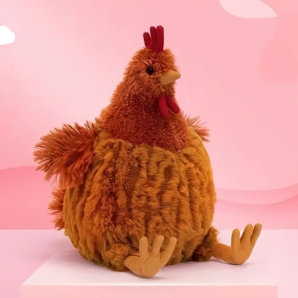 23cm Jellycat Plussjdyr Søte Myke Utstoppede Animerte Kyllinger Hjemmeromsdekorasjon Dukker For Barn Bursdag Jul Gave-fance