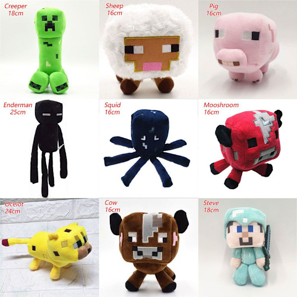 Minecraft Leksaker Mjukdjur ENDERMAN 2-26CM ENDERMAN 2-26CM Enderman 2-26cm