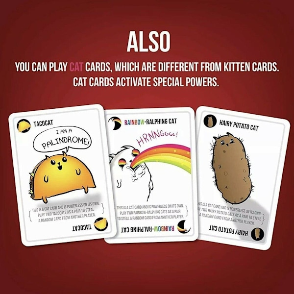 Exploding Kittens kortspill Original Edition komplett i kartong