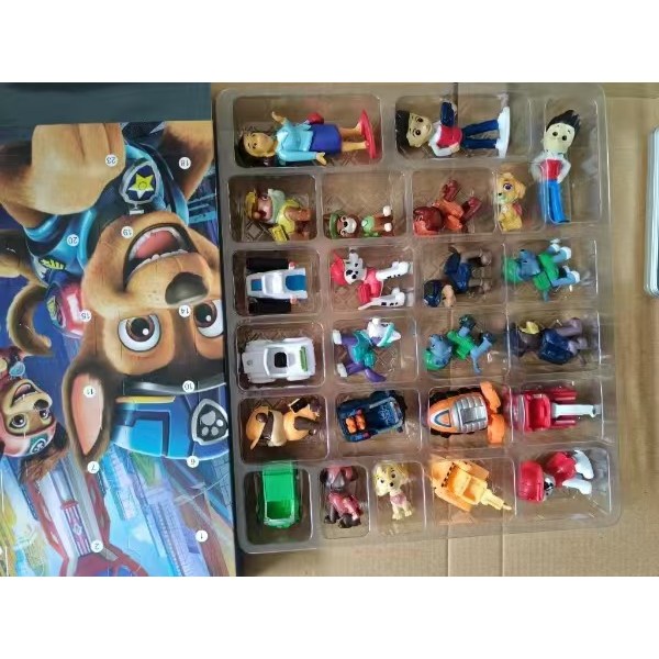 2024 Julkalender Kop 24 stk Patrol Figurer Dukker Legetøj Jul 24 Dages Nedtælling Kalendere Blind Box Festival Gave til Børn Voksne
