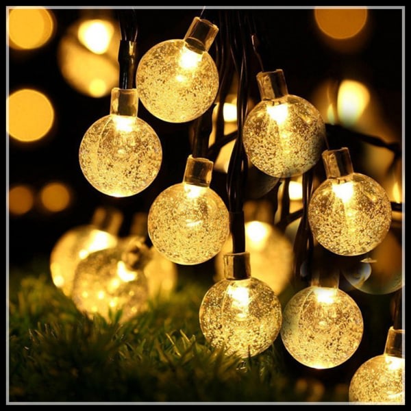 Solar Bubble Ball ljusslinga julbelysning Solar ljusslinga julbelysning Holiday Lights blinkande ljus Warm colo