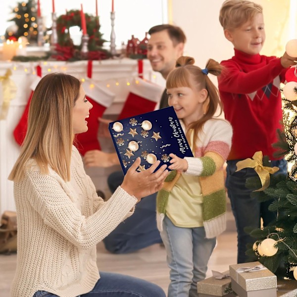 Julekalender Smykker 2024, Adventskalender 2024 | Jul 2024 Nedtællingskalender Øreringe Armbånd