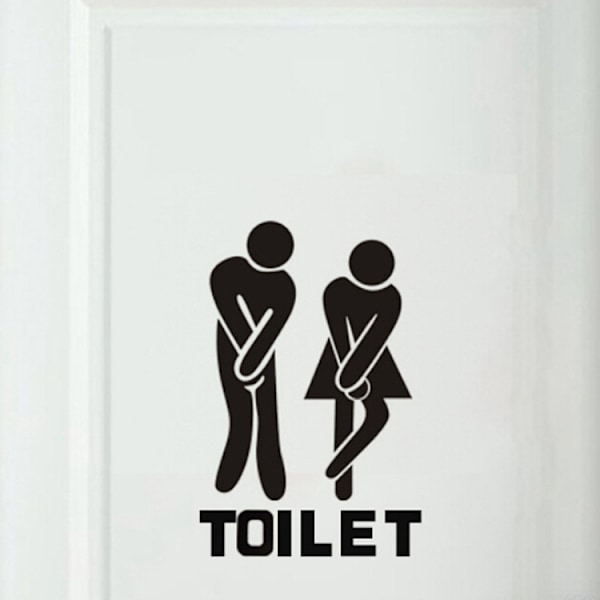 DIY Unisex Toalett Badrum WC Skylt Dörrhängare för Män Kvinnor
