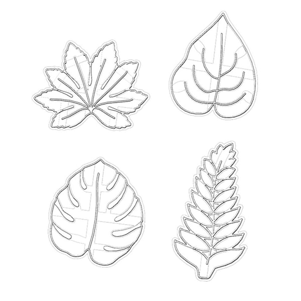 4 kpl Evästeen Painantamuotti Keksin Muotti Agave Ivy
