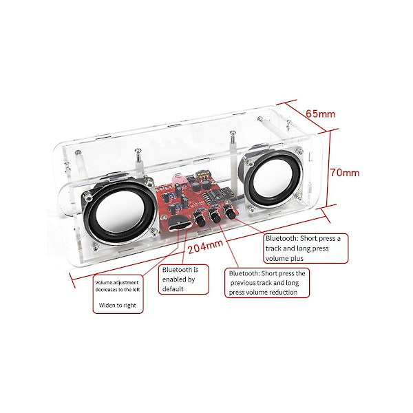 DIY Bluetooth-högtalarkit Elektronik DIY-lödprojektövning Lödmontering DIY Elektronisk([HK])