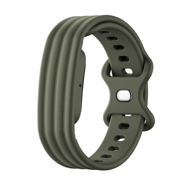 Urrem til Google Fitbit Air, blød silikone erstatningsrem Olive Green