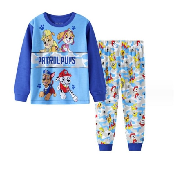 PAW Patrol Pyjamasæt Barn Langærmede Bukser Sæt Sovningstøj Lyseblå light blue 110cm