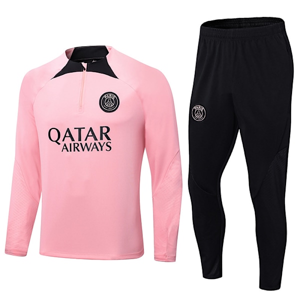 Paris, Atletico Madrid, Inter Milan, Liverpool, Marseille Brasilien Långärmad tröja, vuxen och barns träningsdräkt, fotbollströja set Rosa Pink XXL