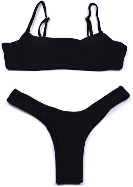 Naisten bikinisetti, matala vyötärö, stringit, ilman rintatukea