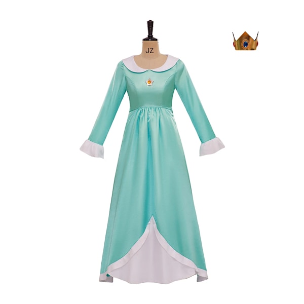Daisy Cosplay Mekko Rosalina Puku Halloween Karnevaali Cosplay Prinsessamekko Kruunulla Syntymäpäiväjuhlat Esitysasut Päähineellä M M Rosalina